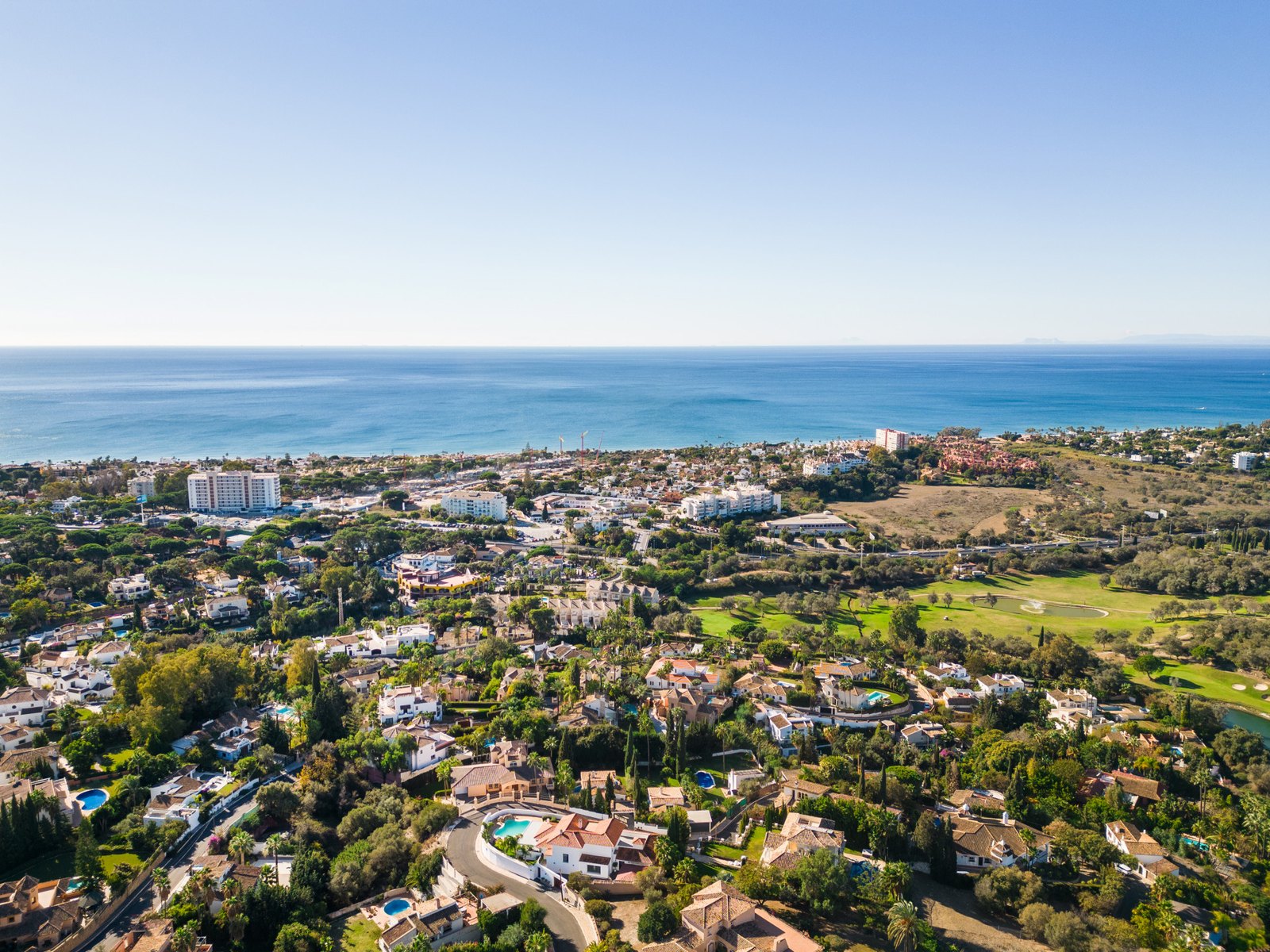 El Rosario, Marbella, running down through its gardens to the old coast road and the sea