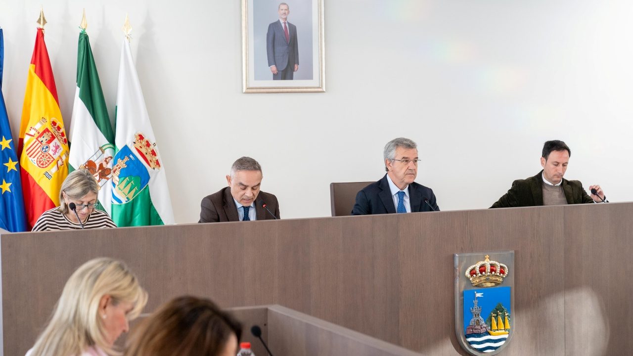 Estepona council plenary session that approved 36 municipal parcels for protected housing