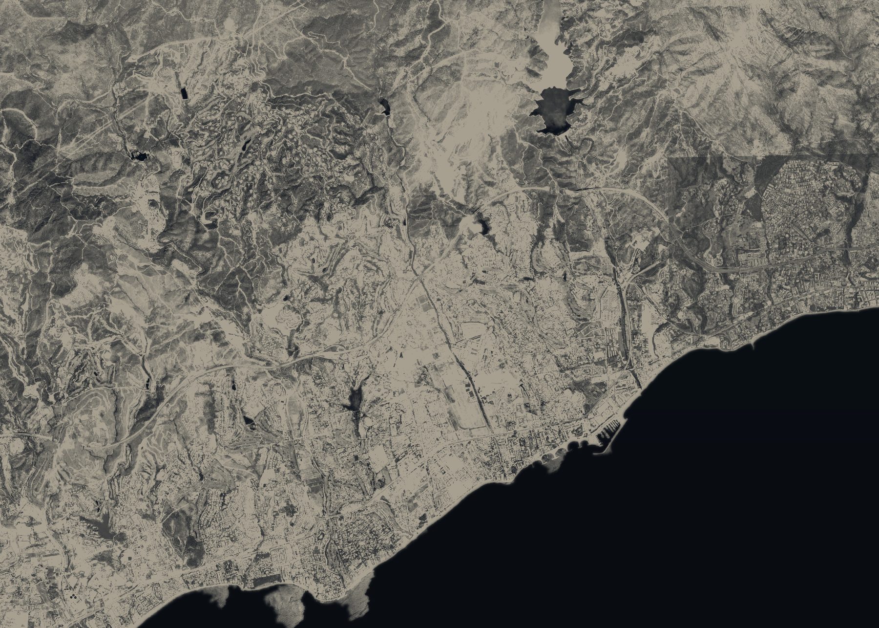 Aerial map of the La Quinta golf valley in Benahavís above San Pedro, with numbered places