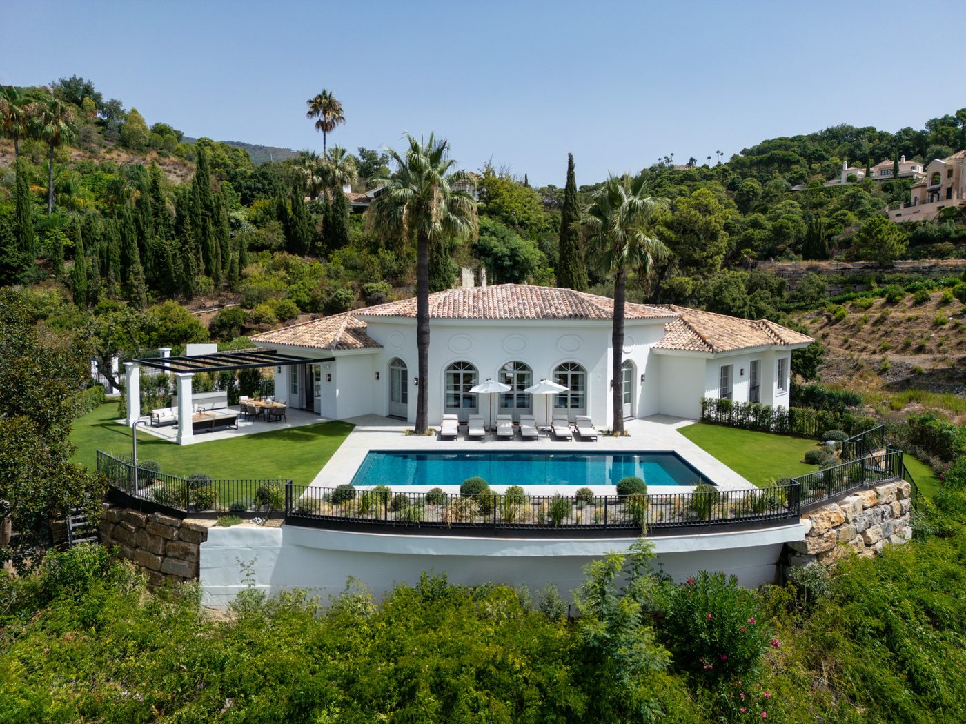 Villa with pool and terraced gardens inside the La Zagaleta estate, Benahavís
