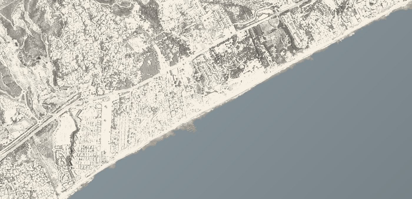 The same frame of the Las Chapas coast today
