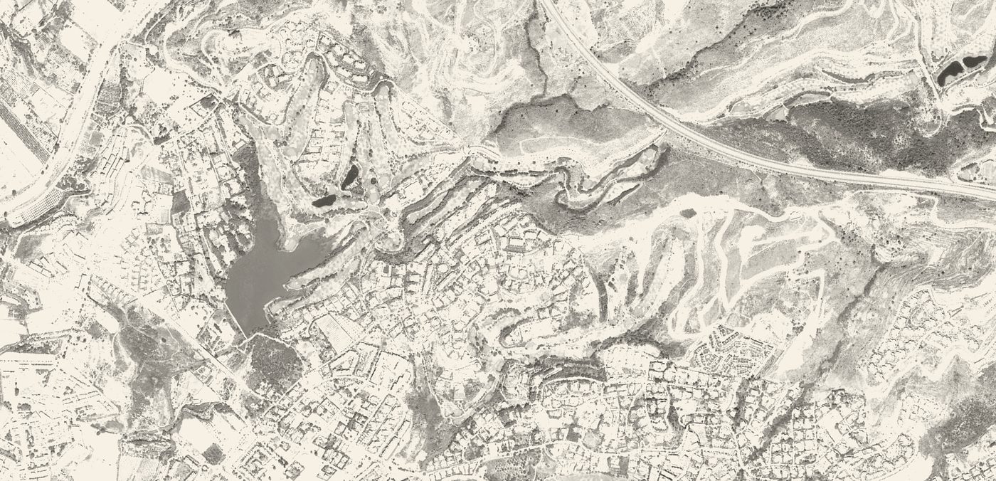 The same frame of the Los Flamingos hillside today