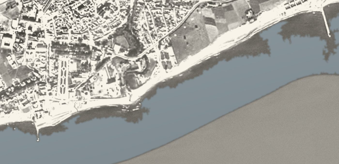 Marbella Old Town in 1956, the walled town with market gardens around it