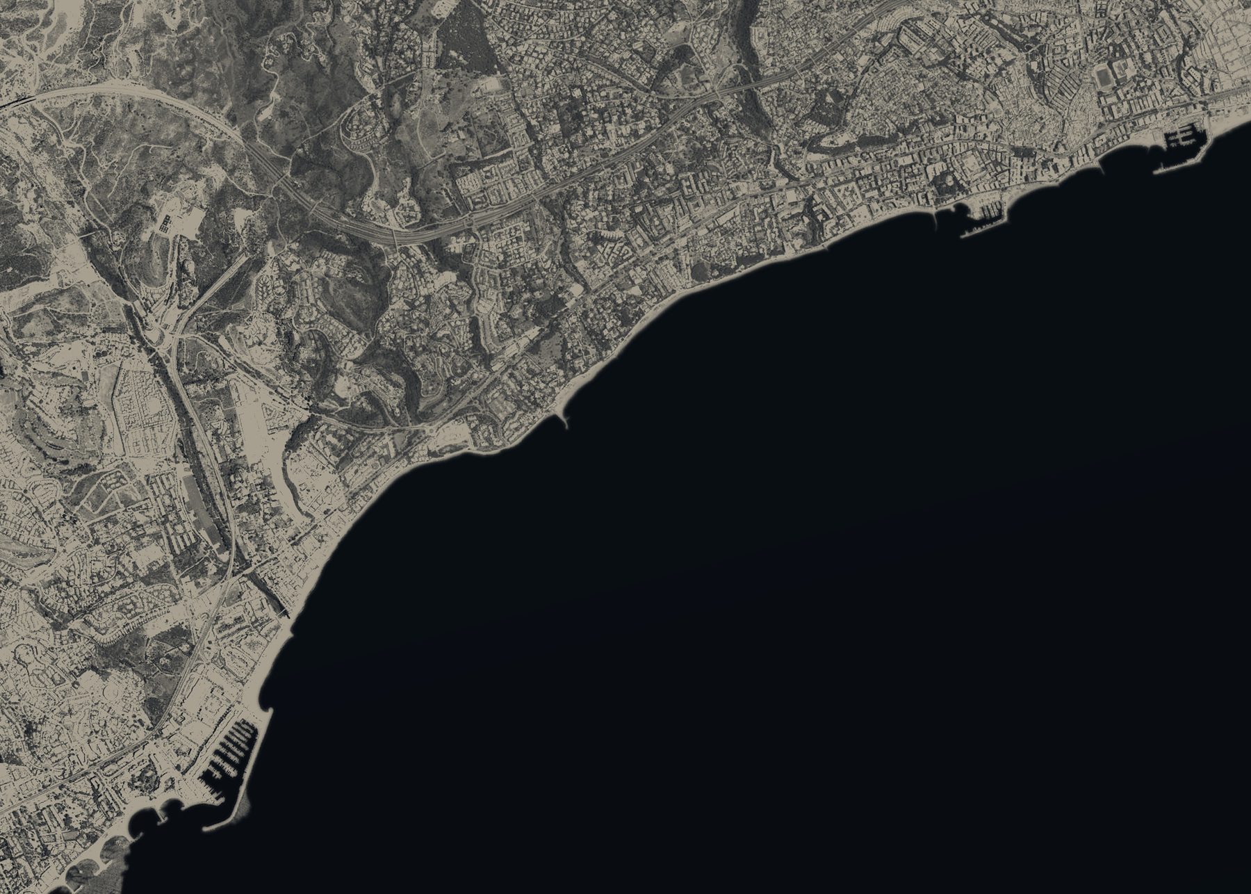 Aerial map of Puente Romano on Marbella's Golden Mile, with numbered places