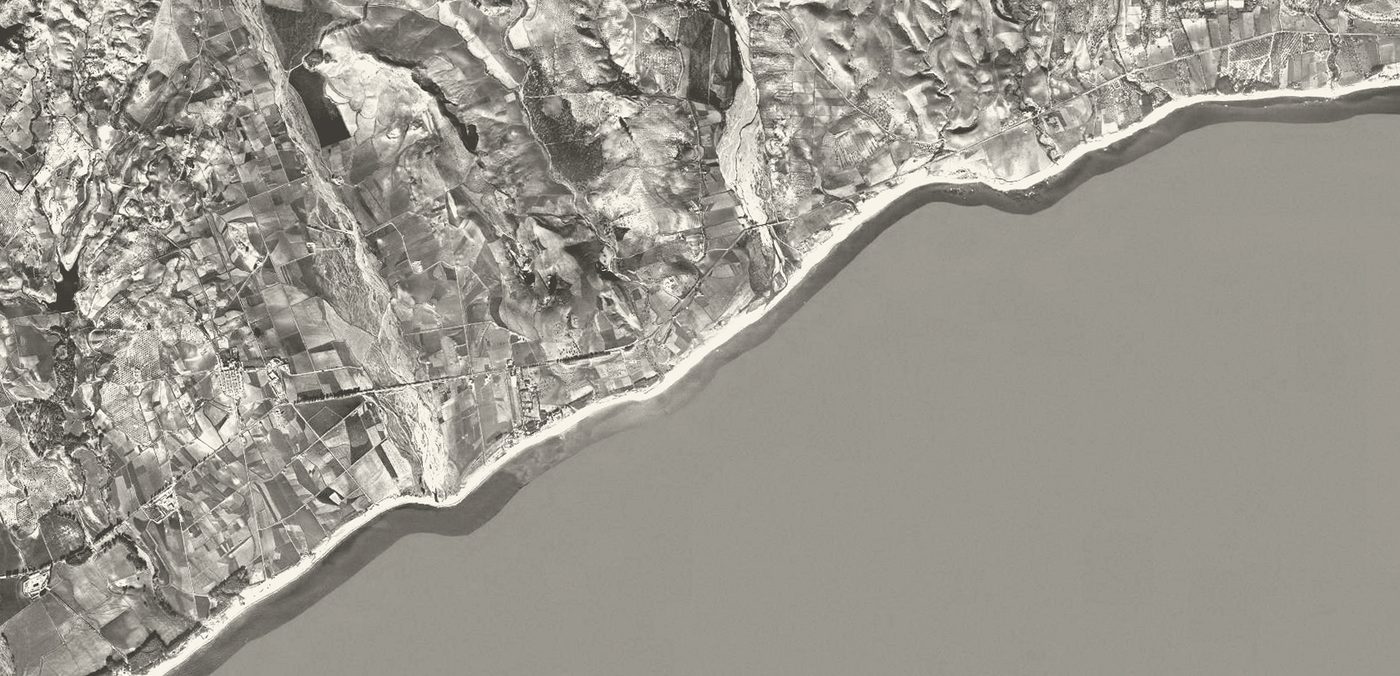 The Puerto Banús shoreline in 1956, before the harbour was built
