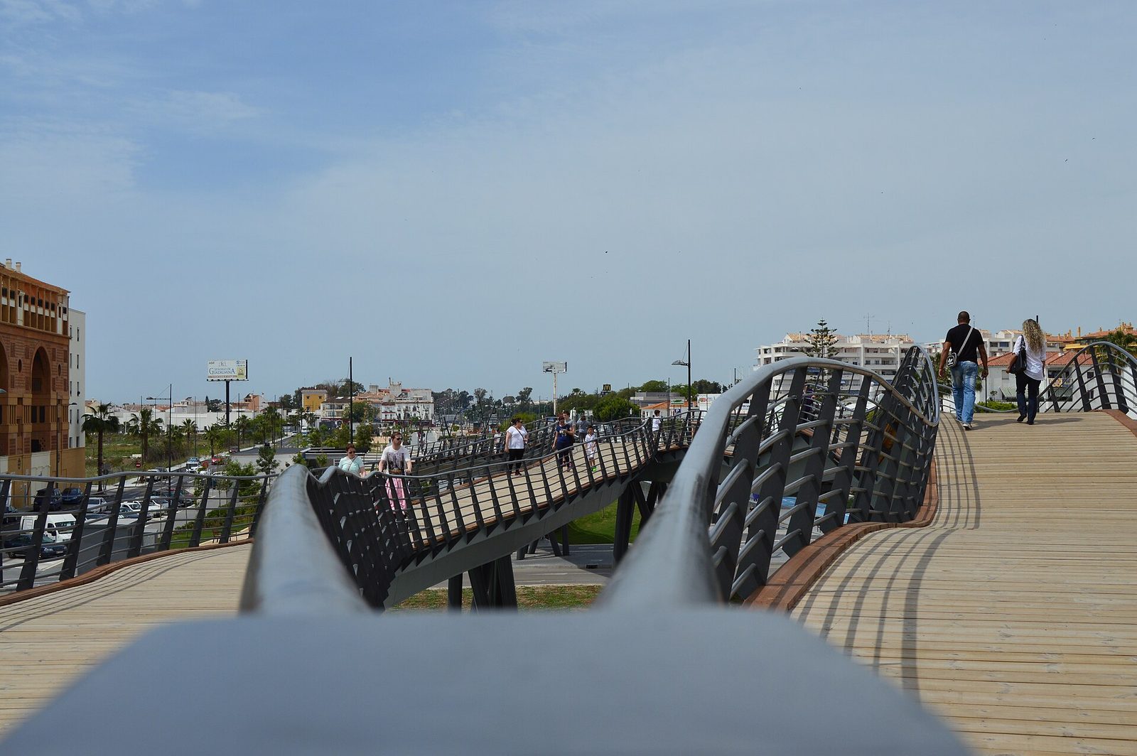 Footbridge over the San Pedro Alcántara boulevard, built above the buried Marbella bypass
