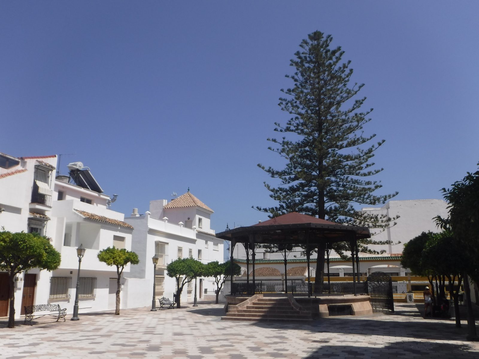 A town square with bandstand in Estepona's centre