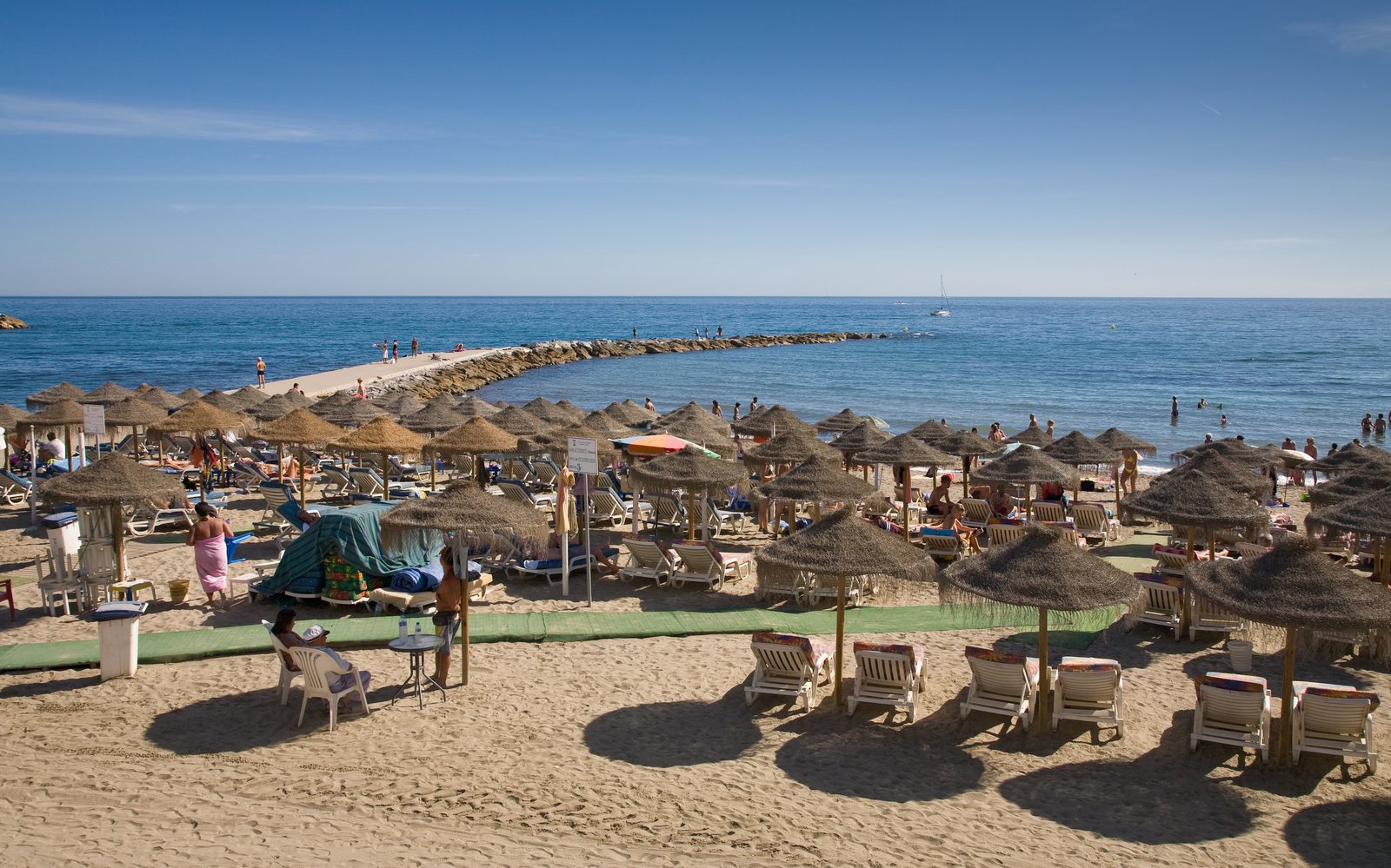 Marbella beach and shoreline near the Bajadilla catchment