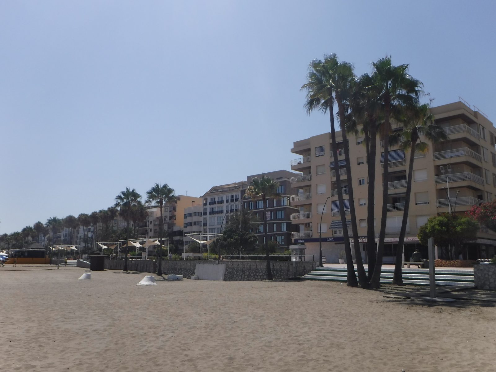 Playa de la Rada in Estepona beside the port quarter