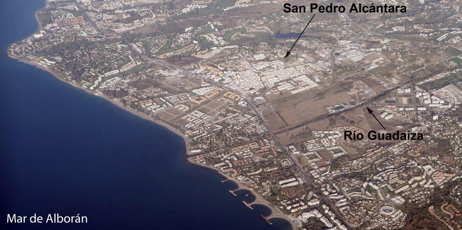 The San Pedro de Alcántara coastline on the western Costa del Sol