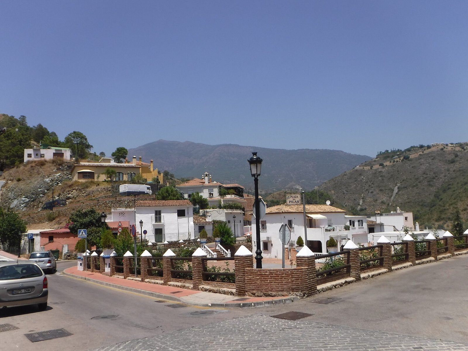 Plaza del Pilar in the hillside village of Benahavís