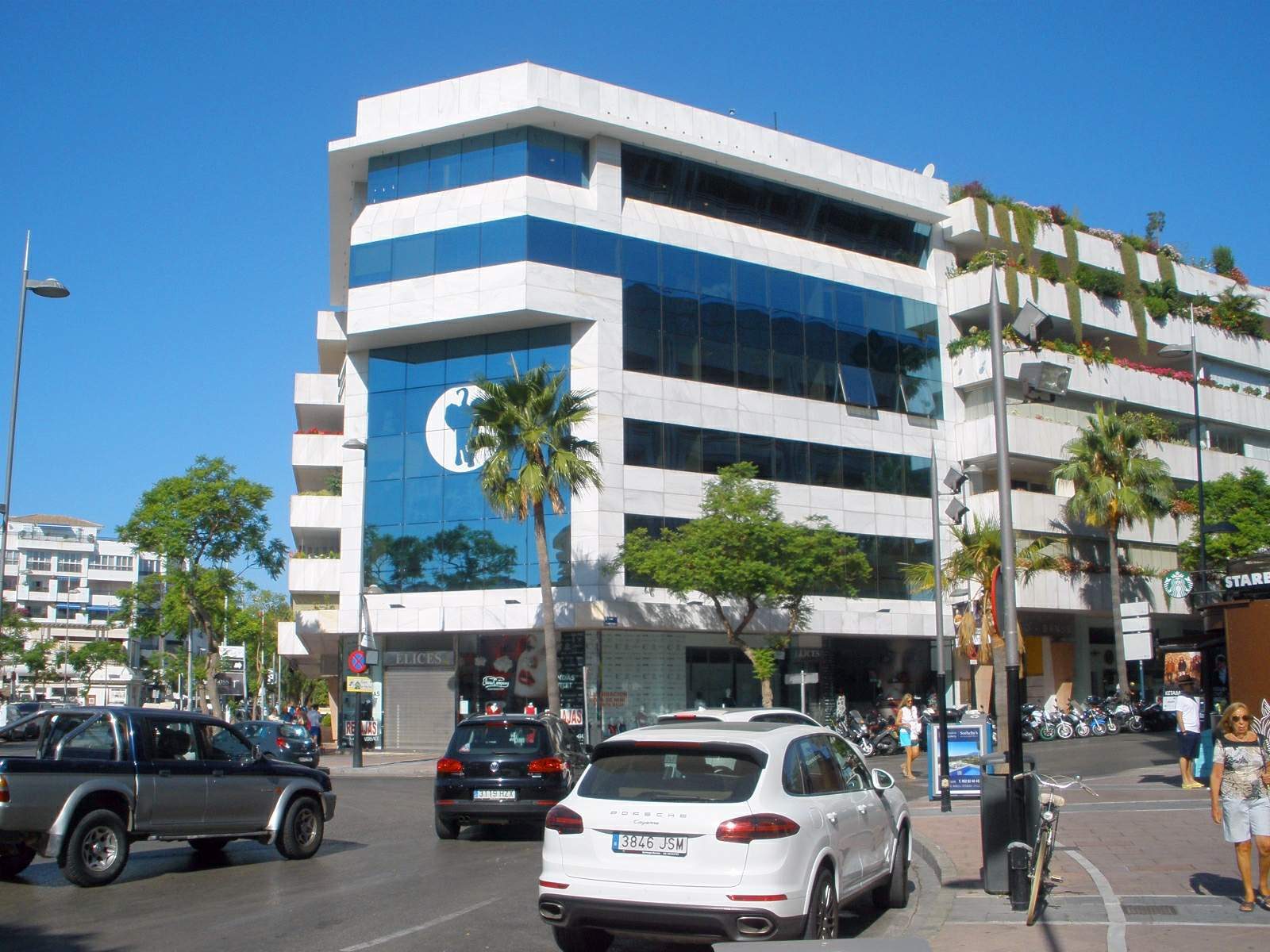 Commercial street in Nueva Andalucía near Puerto Banús