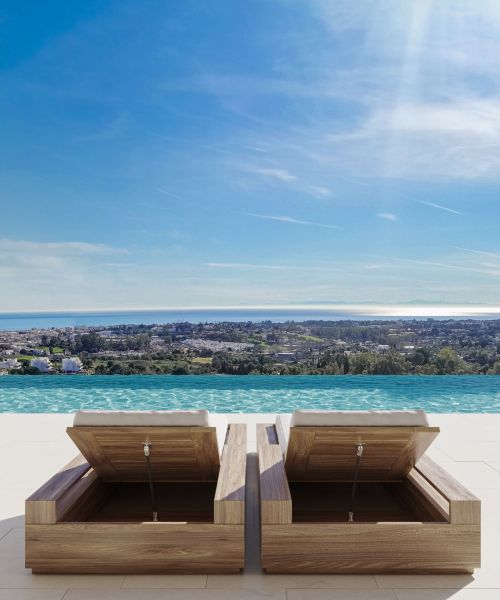 Panoramic-view villa with luxury amenities.