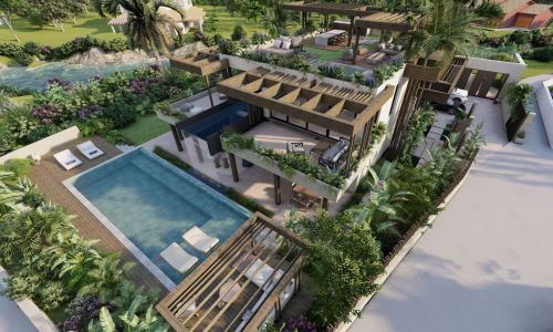 Exclusive villa with sea and golf views.
