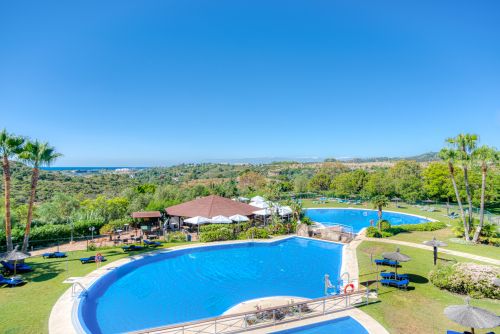 Charming west facing, three bedroom duplex penthouse located in the gated community Parque Botanico, Estepona
