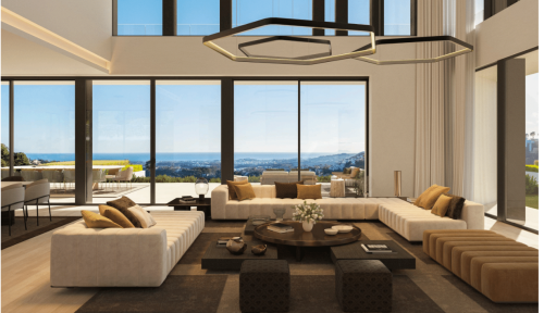 Spectacular new contemporary luxury villa in a natural setting with panoramic views