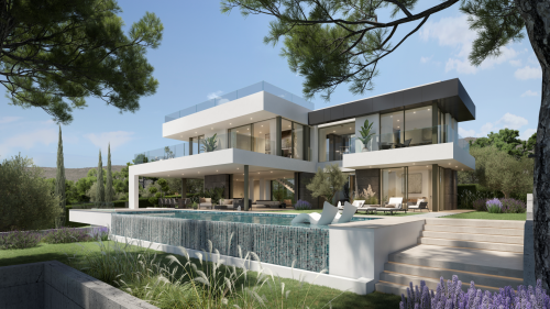 Luxury Villa with Panoramic Sea & Golf Views – Completion 2027, Artola Alta, Marbella