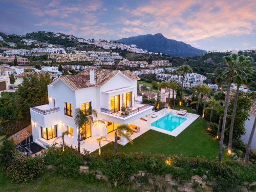 A strikingly renovated Mediterranean luxury villa set within the prestigious gated community of Los Arqueros
