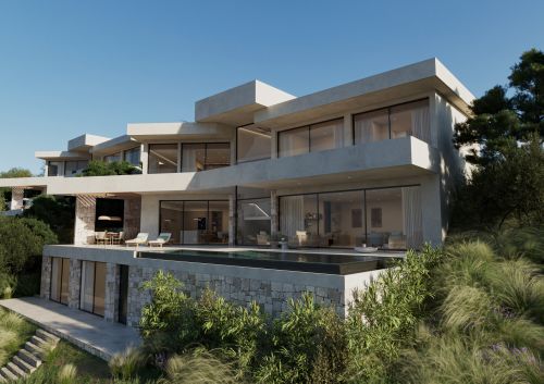 Plot with project for sale, Contemporary Golf & Sea View Villas in Cabopino