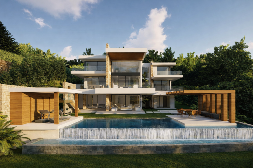 Exclusive plot with project and approved work license with sea views.