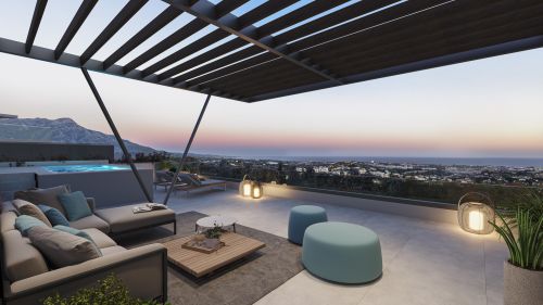 Fantastic complex of 3 and 4 bedroom apartments with panoramic sea views over the Golf Valley